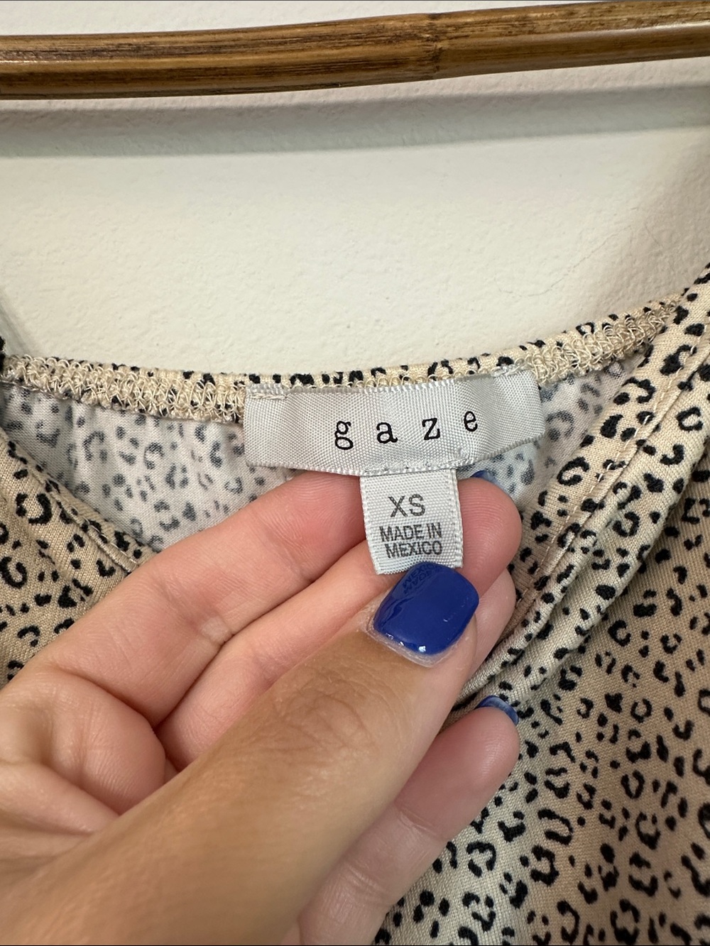 gaze Leopard Print Cami in Black on Cream - Picture 2 of 3